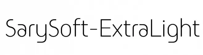 SarySoft-ExtraLight  नि: शुल्क फ़ॉन्ट्स डाउनलोड