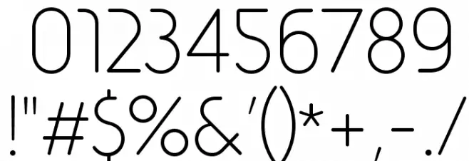 SarySoft-ExtraLight Font OTHER CHARS