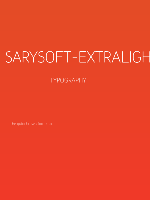 SarySoft-ExtraLight Poster