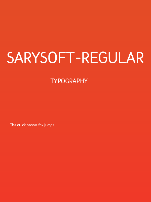 SarySoft-Regular Poster