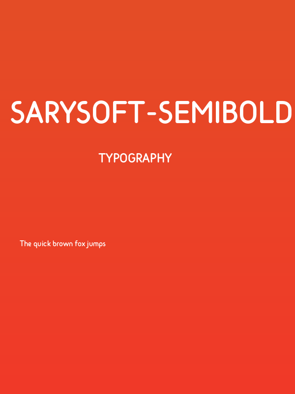 SarySoft-SemiBold Poster