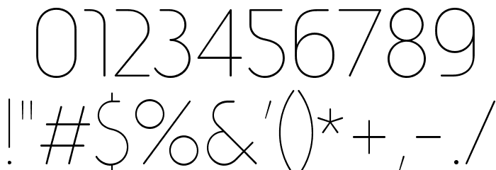 SarySoft-Thin Font OTHER CHARS