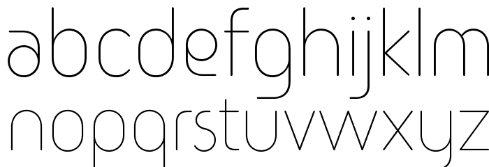 SarySoft-Thin Font LOWERCASE