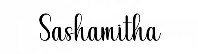 Sashamitha  Free Fonts Download