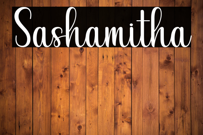 Sashamitha Example 1