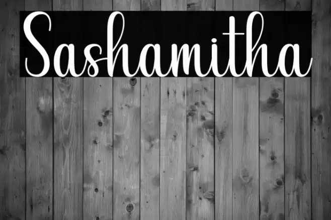 Sashamitha Font examples
