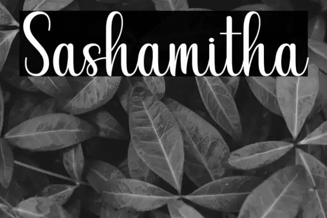 Sashamitha Font examples