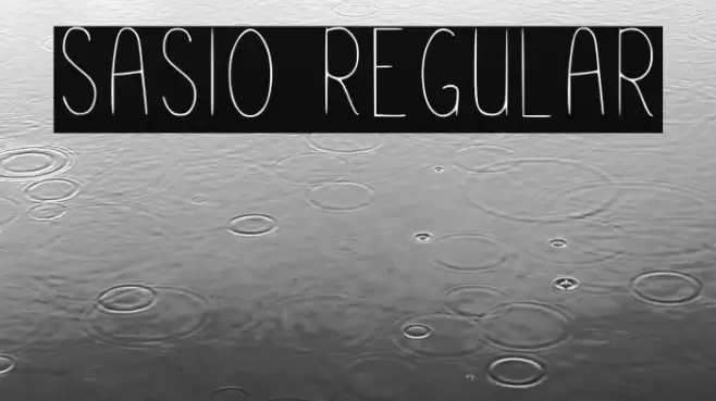 Sasio Regular Font examples