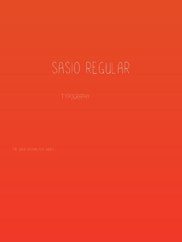 Sasio Regular Poster