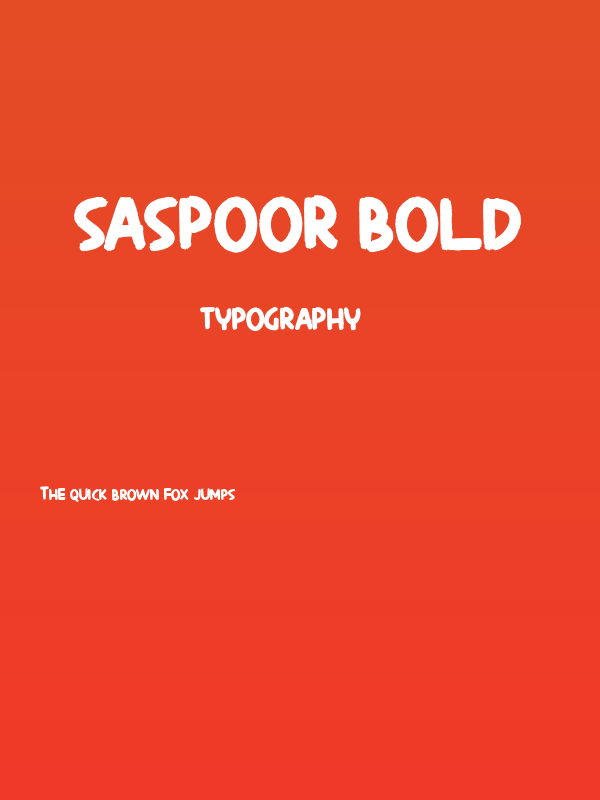 Saspoor Bold Poster