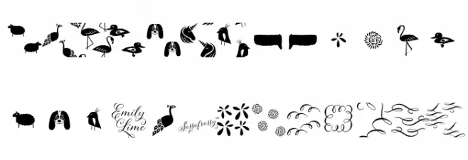 SassafrassyPatterns Font UPPERCASE