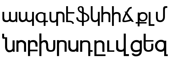 Sassoun Font LOWERCASE