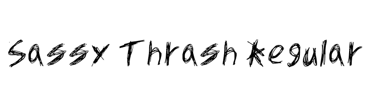 Sassy Thrash Regular  font caratteri gratis