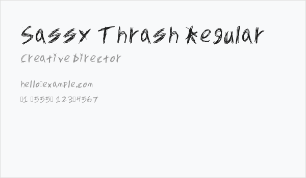 Sassy Thrash Regular Business Card