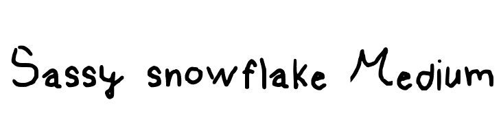 Sassy snowflake Medium  Frei Schriftart Herunterladen