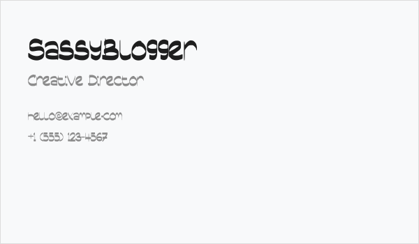 SassyBlogger Business Card