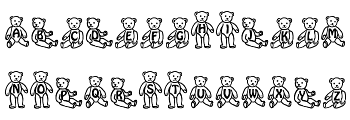 Sassys Teddys 1 Font LOWERCASE