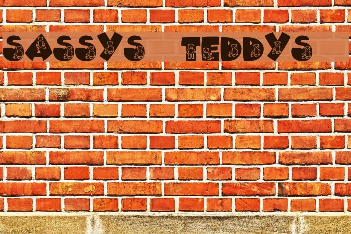 Sassys Teddys 2 Schriftart examples