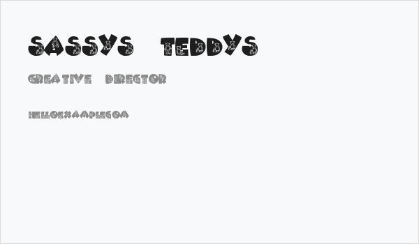 Sassys Teddys 2 Business Card
