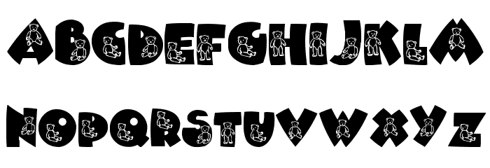 Sassys Teddys 2 Schriftart Kleinbuchstaben