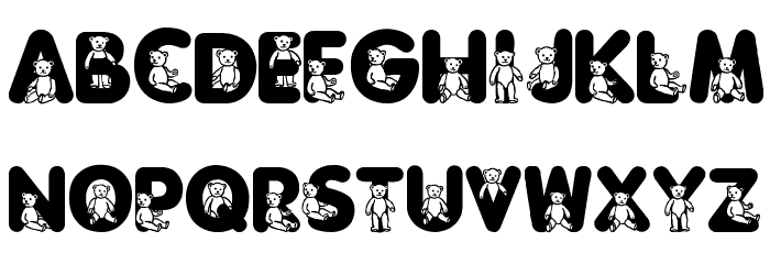 Sassys Teddys 3 Font LOWERCASE