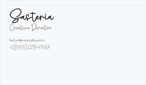Sasteria Business Card