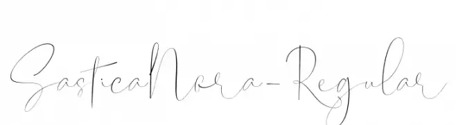 SasticaNora-Regular  Frei Schriftart Herunterladen