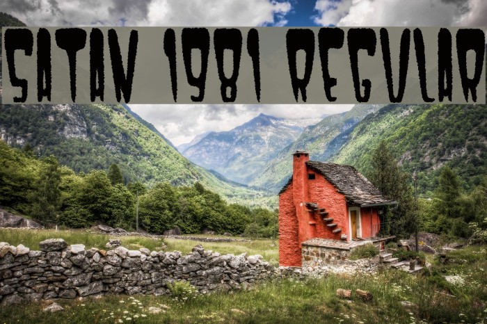 Satan 1981 Regular Font examples