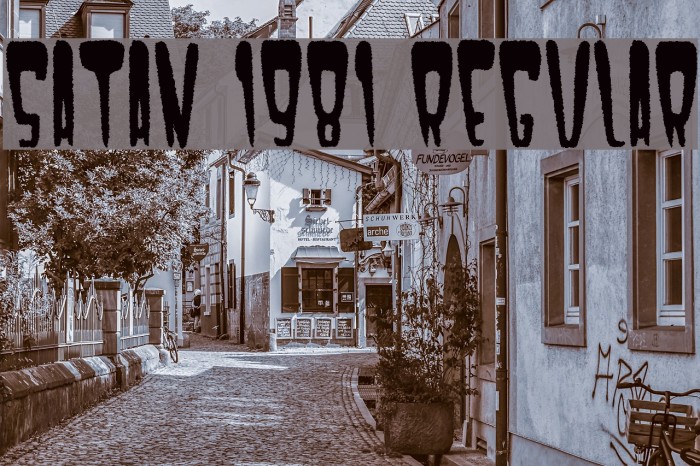 Satan 1981 Regular Font examples