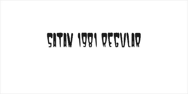 Satan 1981 Regular Logo