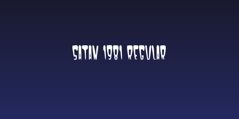 Satan 1981 Regular Social Header