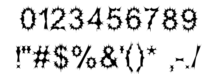 Satan Possessed Font OTHER CHARS
