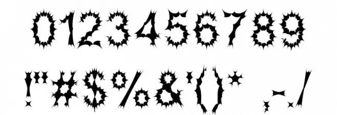 Satan Possessed Font OTHER CHARS