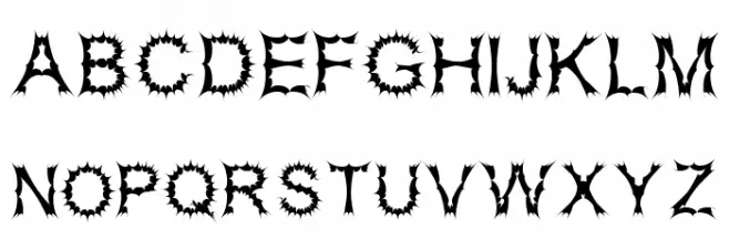 Satan Possessed Schriftart Groß