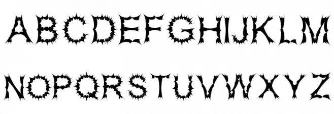 Satan Possessed 字体 大写