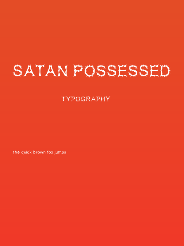 Satan Possessed Poster