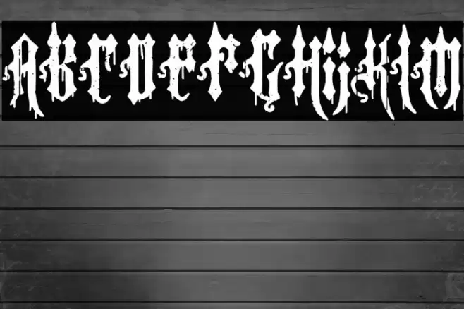 Satan Team Font examples