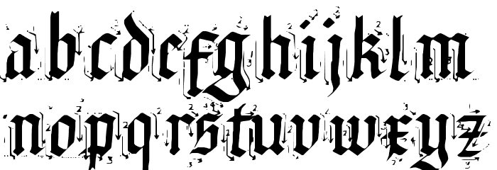 Satanas Humanum Salvator Font LOWERCASE