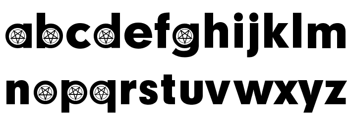Satanic Participants Font LOWERCASE