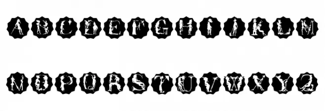 SatanicAlphabet Fonte MAIÚSCULAS
