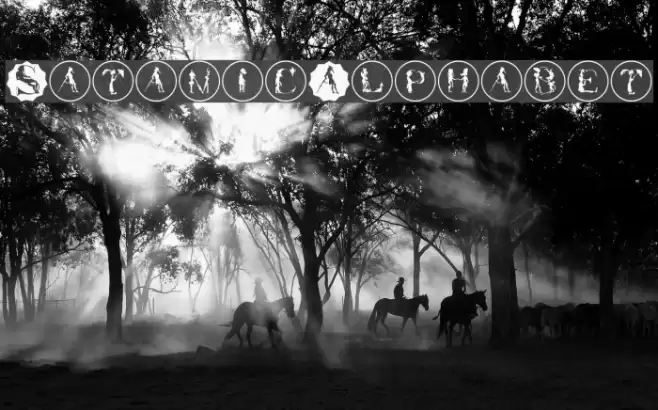 SatanicAlphabet Font examples