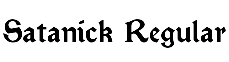 Satanick Regular  les polices de caractères gratuit tlcharger