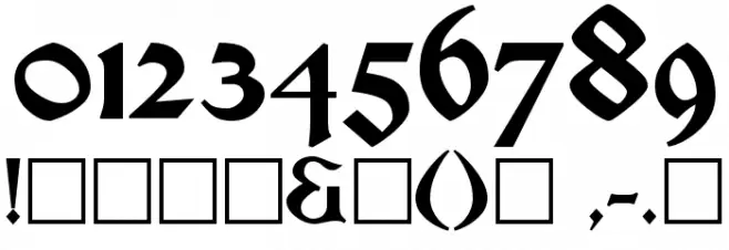 Satanick Regular Font OTHER CHARS