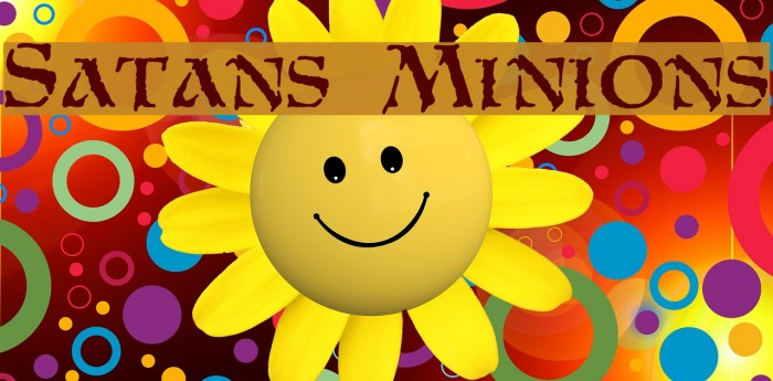 Satans Minions Font examples