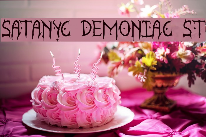 Satanyc Demoniac St Font examples