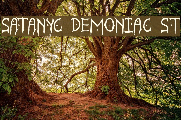 Satanyc Demoniac St Font examples