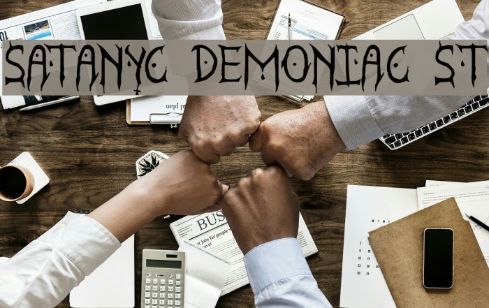 Satanyc Demoniac St Font examples