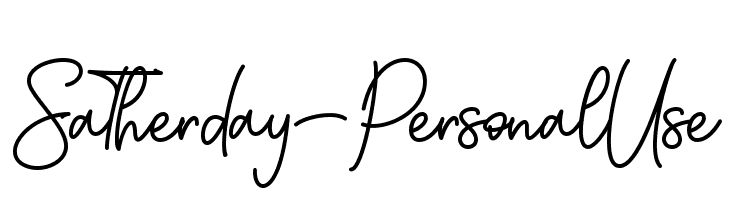Satherday - Personal Use  免费字体下载