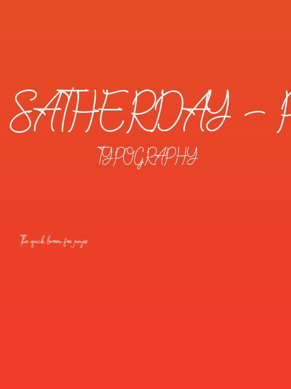 Satherday - Personal Use Poster