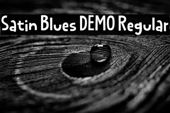 Satin Blues DEMO Regular Font examples